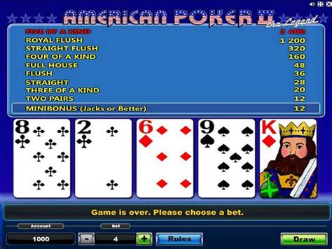 американский покер автомат на деньги
